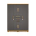 Ver imagem 2 de Guarda Roupas Taurus Imperial 6 Portas 3 Gavetas - com Chave para Quarto de Casal:nature Alasca