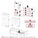 Ver imagem 4 de Quarto Infantil Completo com Minicama Montessoriana Suspiro Multimóveis MP4888 Off White