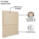Ver imagem 4 de Cabeceira Solteiro 100 Cm com Frame Luna Linho Bege Artte