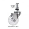4 Rodizio Giratório Gel 50mm Parafuso Rosca Anti Risco 200kg Schioppa - 2