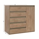 Ver imagem 3 de Cômoda Multiuso 5 Gavetas e 1 Porta Auriva