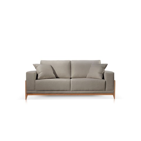 Sofá Verona Molas Ensacadas Braço 20cm Veludo 2,10m:Cinza