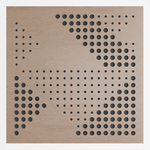 Painel Acústico Absorvedor Decorativo Skal06 60x60mm Maestra:nogal