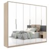 Guarda Roupa Casal 6 Portas Lume E Cabeceira King - 6