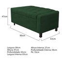 Ver imagem 4 de Calçadeira Baú Solteiro Everest P02 90cm para Cama Box Suede Verde
