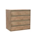 Ver imagem 2 de Cômoda para Quarto em MDF 4 Gavetas com Puxador Embutido