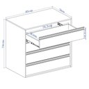 Ver imagem 3 de Cômoda para Quarto em MDF 4 Gavetas com Puxador Embutido