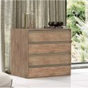 Ver imagem 1 de Cômoda para Quarto em MDF 4 Gavetas com Puxador Embutido