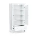 Ver imagem 5 de Cristaleira 2 Portas com Vidro 1 Gaveta Vogue Branco