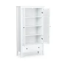 Ver imagem 4 de Cristaleira 2 Portas com Vidro 1 Gaveta Vogue Branco