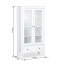 Ver imagem 2 de Cristaleira 2 Portas com Vidro 1 Gaveta Vogue Branco