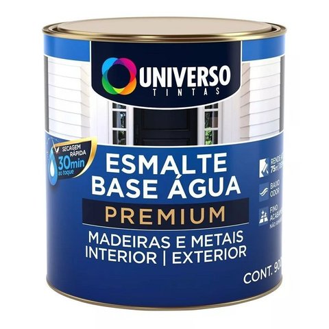 Esmalte Base Agua Premium Brilhante 900ml Preto Universo