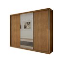 Ver imagem 3 de Guarda Roupa Casal com Espelho 3 Portas de Correr 6 Gavetas Paradizzo Gold Espresso Móveis