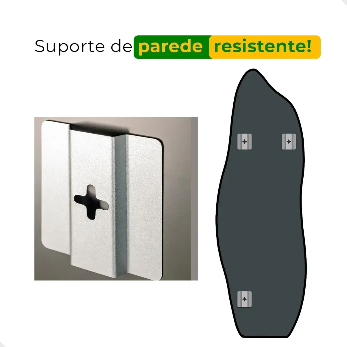 Ver imagem 6 de Espelho Orgânico Grande de Parede com Led Quente Flame 150x50 Decorativo para Sala Quarto Banheiro