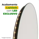 Ver imagem 4 de Espelho Orgânico Grande de Parede com Led Quente Flame 150x50 Decorativo para Sala Quarto Banheiro