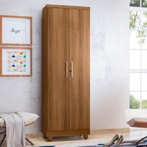 Armário Multiuso Sapateira Com Chave 2 portas e 5 Prateleiras Isabela Cor Mel - Rud Rack