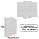 Ver imagem 5 de Cabeceira Estofada Queen Diesis Factor Madeira Maciça Couro Sintético Off White Sallar Home