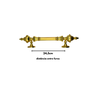 Puxador para Portas Modelo Colonial Dourado 43cm - 3