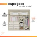 Ver imagem 5 de Guarda Roupas Casal 4 Portas 3 Gavetas 100% Mdf Tunis Off White