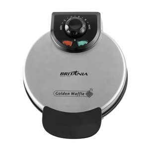 Máquina Waffle Britânia Golden Prepara até 4 Waffles 64002067 850w Inox