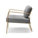 Ver imagem 6 de Poltrona Sala de Jantar Elaine Kit 2 Base Aço Dourado Linho K01 - D'rossi