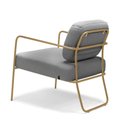 Ver imagem 7 de Poltrona Sala de Jantar Elaine Kit 2 Base Aço Dourado Linho K01 - D'rossi