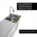Ver imagem 3 de Pia de Cozinha Balcão Pressurizada Bivolt Branca - Ultra Móveis