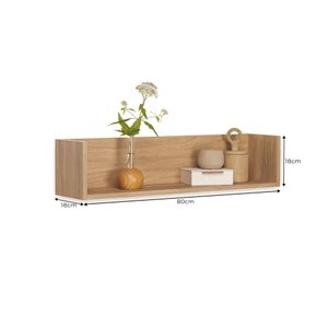 Prateleira Luna 80 Cm X 18 Cm Tauari Tauari