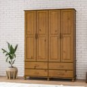 Ver imagem 1 de Guarda Roupa Casal 4 Portas 4 Gavetas Cairo 