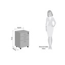 Ver imagem 2 de Gaveteiro Volante Incoflex com 3 Gavetas Cinza