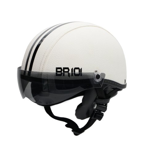 Capacete Coquinho Scooter Elétrica Bike Branco Viseira