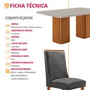 Ver imagem 7 de Mesa de Jantar Eloise 180cm Tampo MDF Vidro Canto Copo com 6 Cadeiras Carolina
