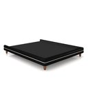 Ver imagem 1 de Cama Avulsa para Colchão King Torres Pés em Madeira Pu Preto G91 - Gran Belo