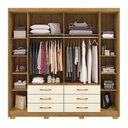 Ver imagem 6 de Guarda Roupa Dunas Casal 6 Portas de Bater 2 com Espelhos 6 Gavetas Mdf Nature/offwhite G98 - Gran B