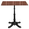 Base de Mesa Apus em Ferro Preto 75 Cm (alt) Tampo Mdp Quadrado Walnut 70 Cm (larg) X 2,5 Cm (alt) - 1