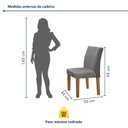 Ver imagem 4 de Conjunto Sala de Jantar Mesa Tampo de Vidro 4 Cadeiras Espanha Yescasa