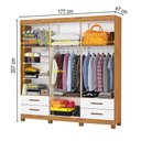 Ver imagem 4 de Guarda-roupa Casal Mondo 6 Portas 4 Gavetas com Pés Cinamomo/branco - Pnr Móveis