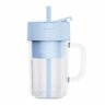 Caneca Misturadora Recarregável Azul Claro Copo Triturador - 3