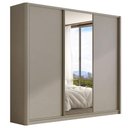 Ver imagem 2 de Guarda Roupa 276cm Laterais Curvas 100% Mdf com Espelho Cor:grigio
