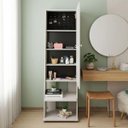Ver imagem 7 de Espelho de Chão Retangular 175x49cm com 2 Prateleiras Organizador Porta Acessórios Inclinado Retr