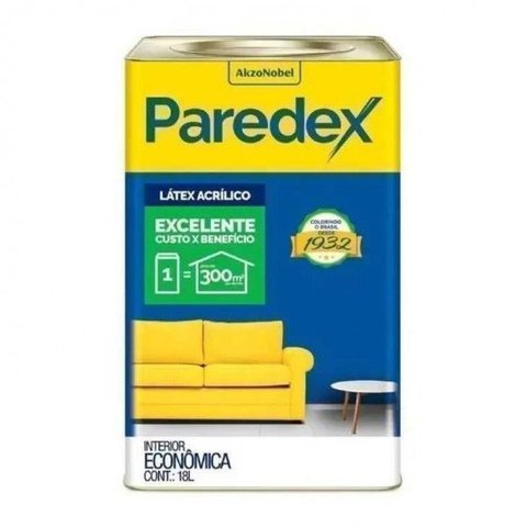 Tinta Acrilica Fosca Paredex 18 Litros Branca - Coral