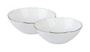 Ver imagem 2 de Jogo de 2 Bowls Tetis em Vidro Opalino Gold Rim 470ml - Lhermitage