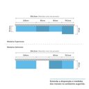 Ver imagem 5 de Cozinha Modulada Completa com 6 Peças 12 Portas 4 Gavetas e Vidro Reflecta 100% MDF Vicenza