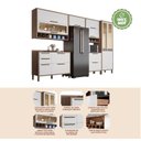 Ver imagem 6 de Cozinha Modulada Completa com 6 Peças 12 Portas 4 Gavetas e Vidro Reflecta 100% MDF Vicenza