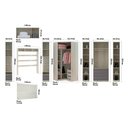 Ver imagem 3 de Guarda Roupa Canto Casal 11 Portas e 11 Gavetas Legno Crema com Cinza Puro Prime Luciane Móveis