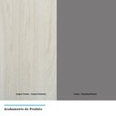 Ver imagem 6 de Guarda Roupa Canto Casal 11 Portas e 11 Gavetas Legno Crema com Cinza Puro Prime Luciane Móveis