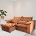 Ver imagem 1 de Sofá Retrátil e Reclinável Ipanema 1,50m com 1,60m de Abertura em Tecido Veludão - Montagem Inclusa