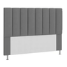 KIT Cabeceira Mais Calçadeira com bau eros Casal 140 cm Para Cama Box Suede cinza Biselos-Decor - 2