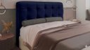 Ver imagem 3 de Cabeceira para Box Lírio Estofada Casal 138 Tecido Suede Azul