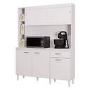Ver imagem 1 de Cozinha Ambiente Kit Duda 140 Cm Branco – Poquema